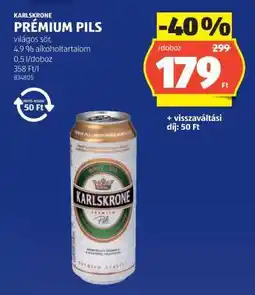 ALDI KARLSKRONE PRÉMIUM PILS ajánlat