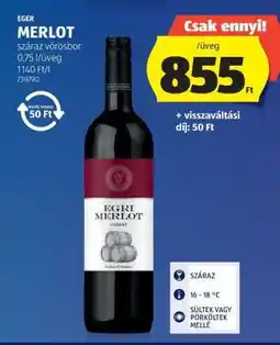 ALDI Eger Merlot ajánlat