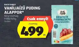 ALDI Back Family Vaníliaízű Puding Alappor ajánlat