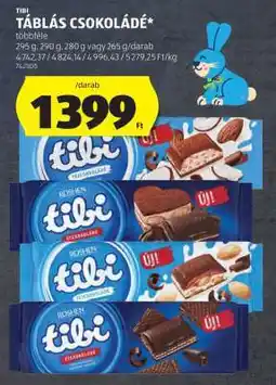 ALDI TIBI Táblás csokoládé ajánlat