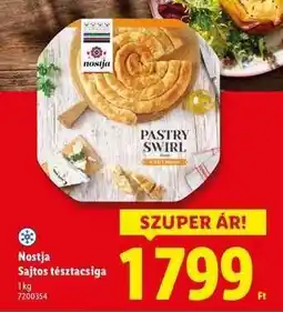 Lidl Nostja Sajtos tésztacsiga ajánlat