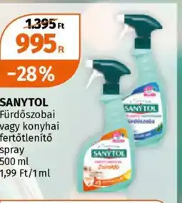 Müller SANYTOL Fürdőszobai vagy konyhai fertőtlenítő spray ajánlat