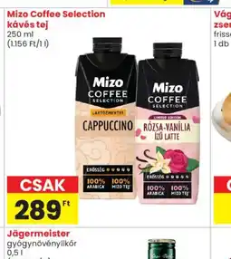 Spar Market Mizo Coffee Selection kávés tej ajánlat