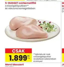 Spar Market S-BUDGET csirkemellfilé ajánlat