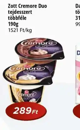 Real Zott Cremore Duo tejdesszert ajánlat