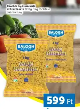 PRIVÁT Családi tojás nálküli száraztészta ajánlat