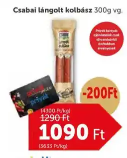 PRIVÁT Csabai lángolt kolbász ajánlat