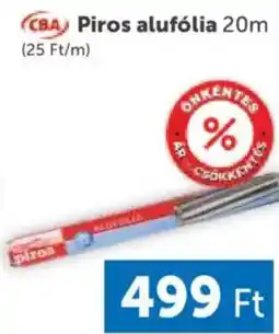 PRIVÁT CBA Piros alufólia ajánlat