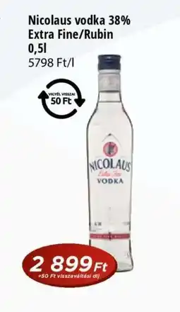 Real Nicolaus vodka 38% ajánlat
