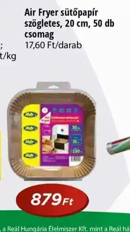 Real Air Fryer sütőpapír ajánlat