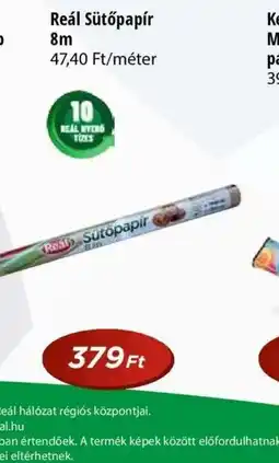 Real Reál Sütőpapír ajánlat