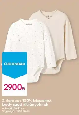 Pepco 100% biopamut body szett kislányoknak ajánlat