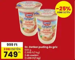 Spar Dr. Oetker puding és gríz ajánlat