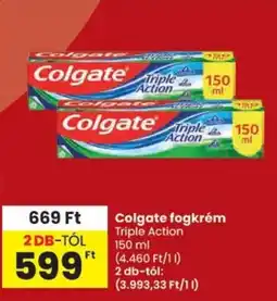 Spar Colgate fogkrém Triple Action ajánlat