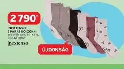 Auchan INEXTENSO 7 PÁRAS NŐI ZOKNI ajánlat
