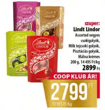 Coop LINDT LINDOR ajánlat