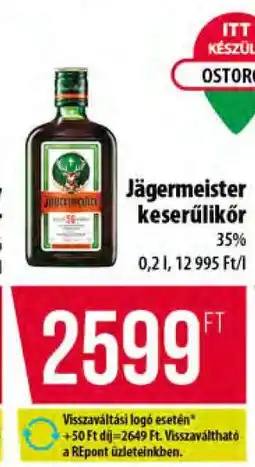 Coop Jägermeister keserűlikőr ajánlat