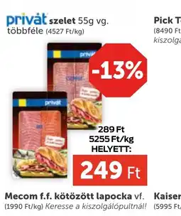 PRIVÁT PRIVÁT szelet ajánlat