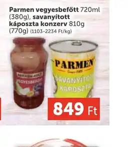 PRIVÁT Parmen vegyesbefőtt ajánlat