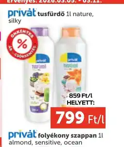 PRIVÁT Privát tusfürdő ajánlat