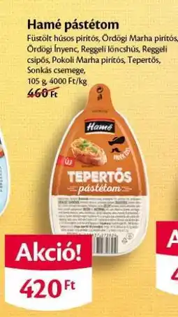 EcoFamily HAMÉ PÁSTÉTOM ajánlat