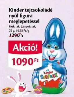 EcoFamily Kinder tejcsokoládé nyúl figura meglepetéssel ajánlat