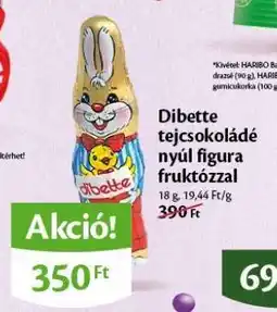 EcoFamily Dibette tejcsokoládé nyúl figura fruktózzal ajánlat