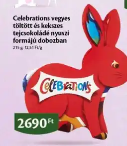 EcoFamily Celebrations vegyes töltött és kekszes tejcsokoládé nyuszi formájú dobozban ajánlat
