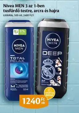 EcoFamily Nivea MEN 3 az 1-ben tusfürdő testre, arcra és hajra ajánlat