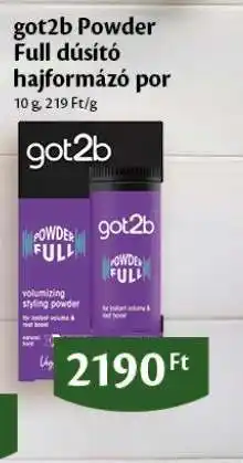 EcoFamily got2b Powder'full dúsító hajformázó por ajánlat