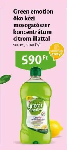 EcoFamily Green emotion öko kézi mosogatószer koncentrátum citrom illattal ajánlat