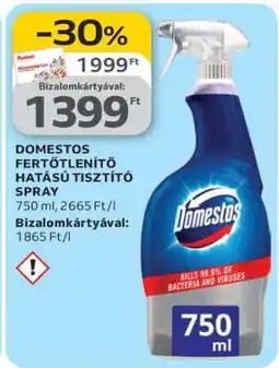 Auchan Domestos Fertőtlenítő Hatású Tisztító Spray ajánlat