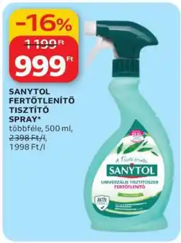 Auchan Sanytol fertőtlenítő, tisztító spray ajánlat
