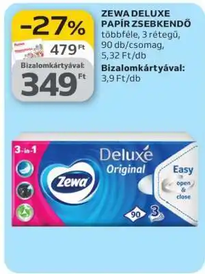 Auchan Zewa Deluxe papír zsebkendő ajánlat