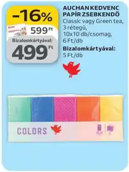 Auchan AUCHAN KEDVENC PAPÍR ZSEBKENDŐ ajánlat
