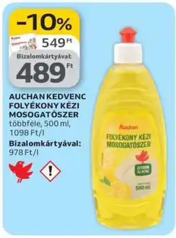 Auchan AUCHAN KEDVENC FOLYÉKONY KÉZI MOSOGATÓSZER ajánlat