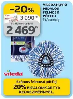 Auchan Vileda H₂Pro pedálos felmosó pótfej ajánlat
