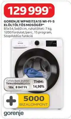 Auchan GORENJE WPNEI72A1S WI-FI-S ELŐTÖLTŐS MOSÓGÉP ajánlat