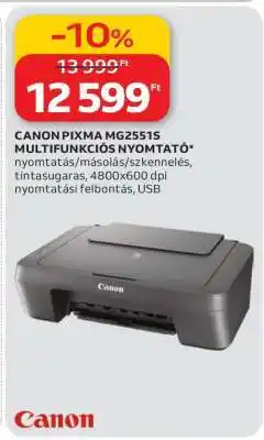 Auchan CANON PIXMA MG2551S MULTIFUNKCIÓS NYOMTATÓ ajánlat