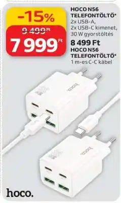 Auchan HOCO N56 TELEFONTÖLTŐ ajánlat