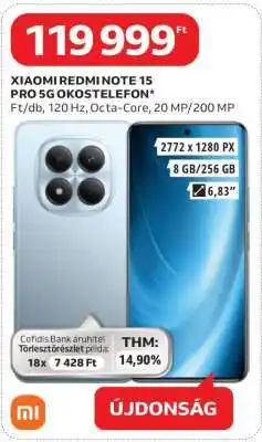 Auchan Xiaomi Redmi Note 15 Pro 5G Okostelefon ajánlat