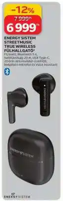 Auchan ENERGY SISTEM STREETMUSIC TRUE WIRELESS FÜLHALLGATÓ ajánlat