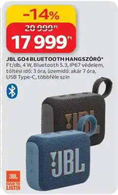 Auchan JBL GO4 Bluetooth Hangszóró ajánlat