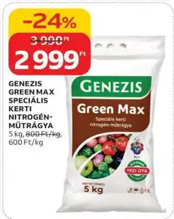Auchan GENEZIS Green Max Speciális Kerti Nitrogén-Műtrágya ajánlat