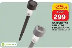 Auchan GARDENSTAR Műanyag Szolárlámpa ajánlat