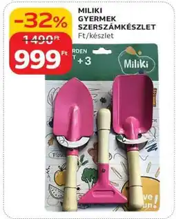 Auchan MILIKI GYERMEK SZERSZÁMKÉSZLET ajánlat