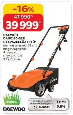 Auchan DAEWOO DASC150-32E GYEPSZELLŐZTETŐ ajánlat