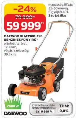 Auchan DAEWOO DLM3900-150 BENZINES FŰNYÍRÓ ajánlat