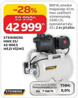 Auchan STEINBERG HWK 55/42-800 S HÁZI VÍZMŰ ajánlat