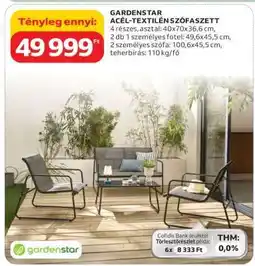 Auchan GARDENSTAR ACÉL-TEXTILÉN SZÓFASZETT ajánlat